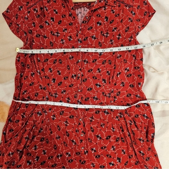 Free People Floral Romper S Red - Picture 6 of 10